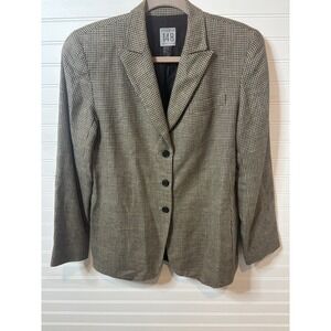 STUDIO 148 NEW YORK  BROWN FULLY LINED Three Button Blazer Jacket 8